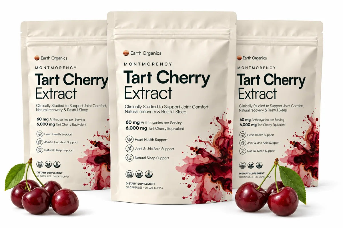 Earth Organics Tart Cherry Extract 3-pack